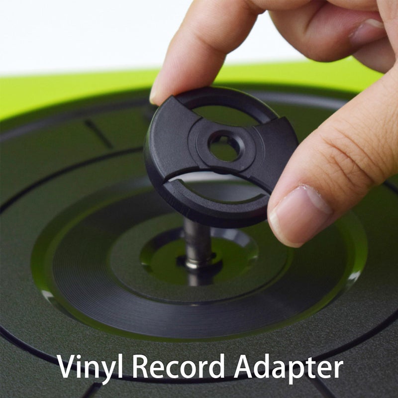 Lovermusic Black 7 Inch 45 RPM ABS Vinyl Record Centre-Hole Adapter for Turntables Record - Image 2